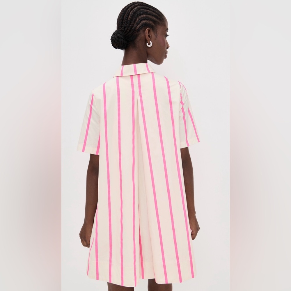 NWT English Factory Woman’s Button Down Shirt with Pink and Cream Stripes - Picture 6 of 8